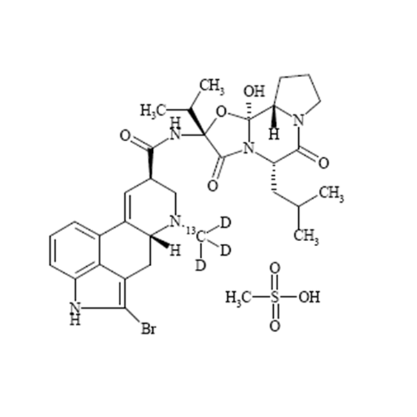 Bromocriptine-13C-d3 Mesylate^.png